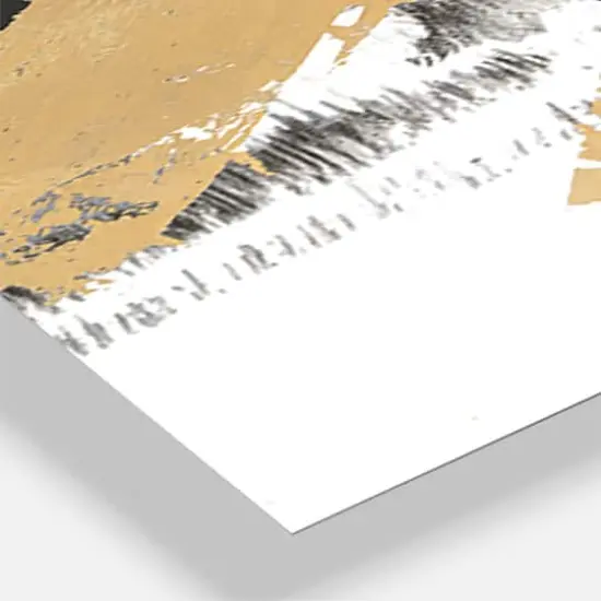 Designart 'Gold And Black Drift Iv Modern Multipanel Wall Clock {4}