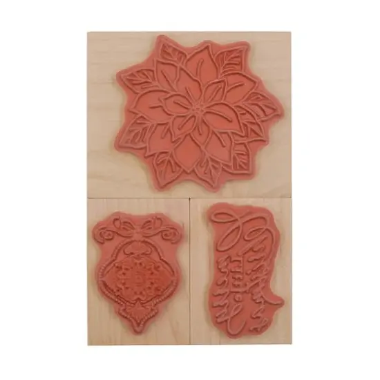 Poinsettia Wood Stamp Set by Recollections&trade; {4}