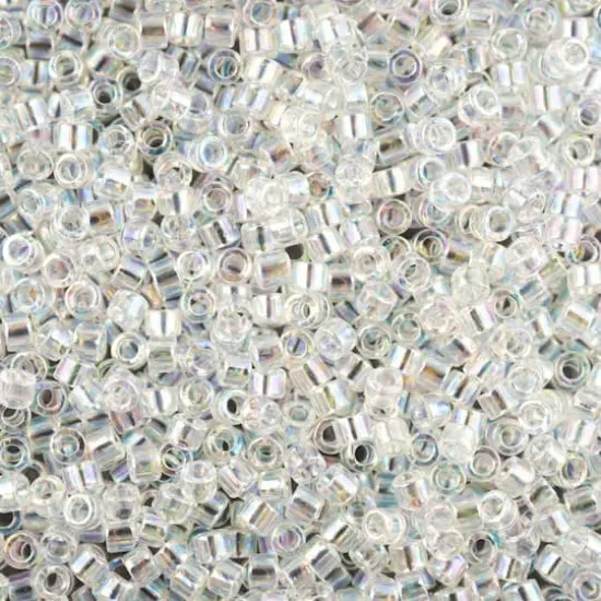 John Bead 11/0 Miyuki Delica Glass Seed Beads, 5g Crystal AB {1}