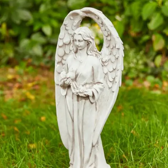 Glitzhome&reg; 20.5" Standing Archangel Garden Statue {7}