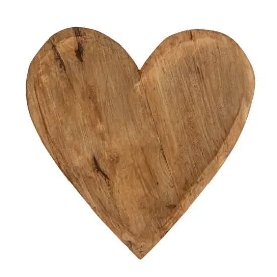 Hello Honey&reg; 13.5" Natural Heartfelt Harvest Mango Wood Bowl {7}