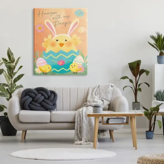 Stupell Industries Hangin' With My Peeps Easter Egg Chicks Canvas Wall Art {3}