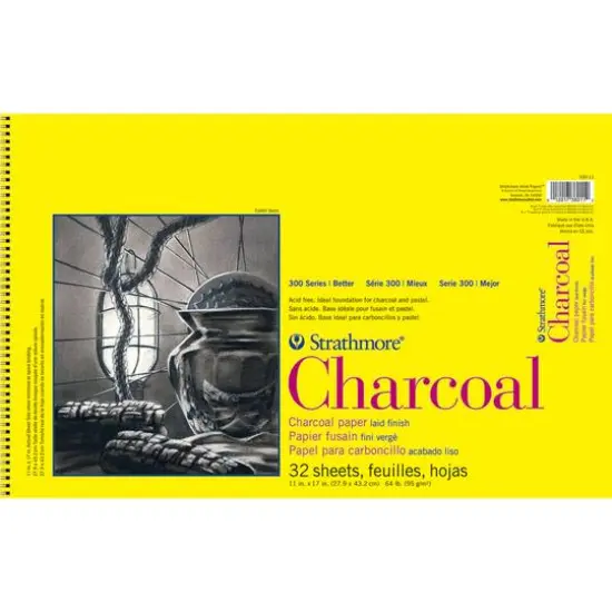 Strathmore&reg; 300 Series Wired Charcoal Paper Pad {1}