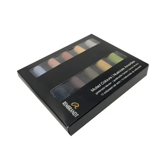 Rembrandt 10 Color Half Stick Soft Pastel Set Muted Colors {4}