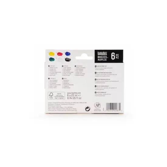 Liquitex&reg; BASICS&trade; Introductory 6 Color Acrylic Color Set  {10}