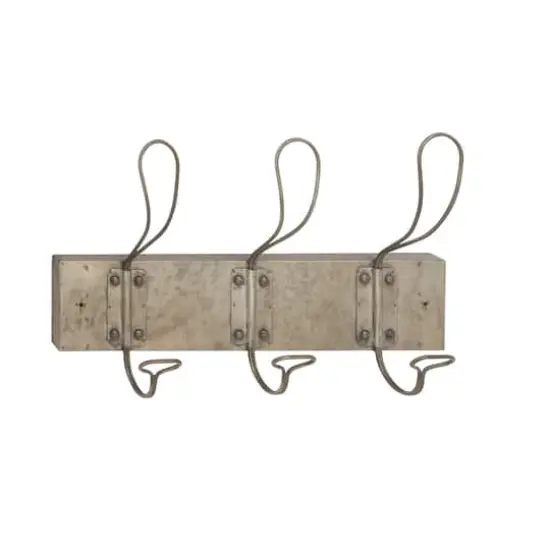 Gray Metal Vintage Wall Hook, 11" x 18" x 4" {1}