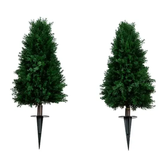2.5ft. UV Resistant Cedar Plant Set with Integrated Ground Stake {1}