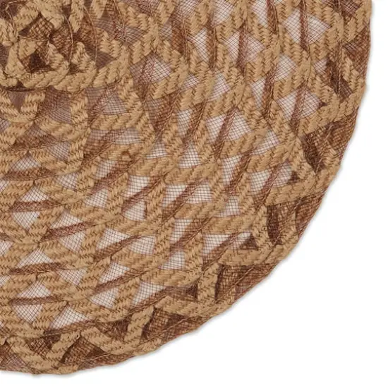 DII&reg; 15" Round Natural Dahlia Woven Placemat Set, 6ct. {4}