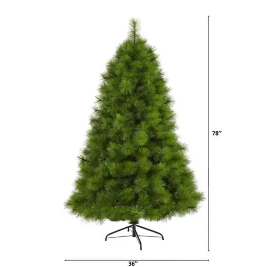 6.5ft. Pre-Lit Green Scotch Pine Artificial Christmas Tree with Clear LED Lights {3}