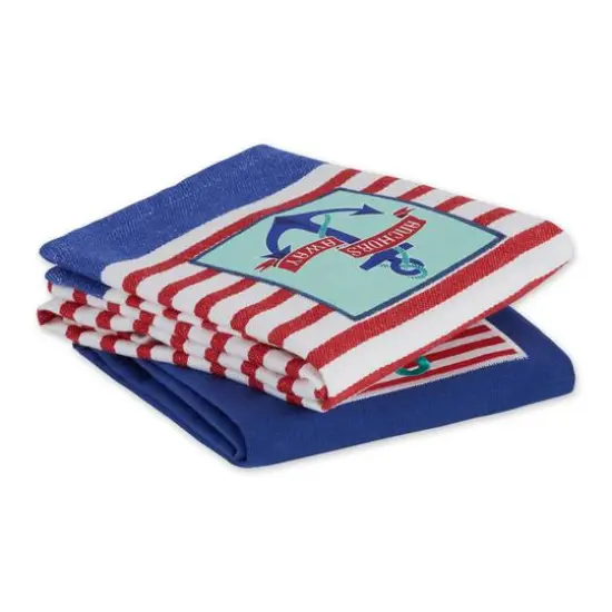 DII&reg; Anchor's Away Collection Embellished Patch Kitchen Dishtowels, 2ct. {4}