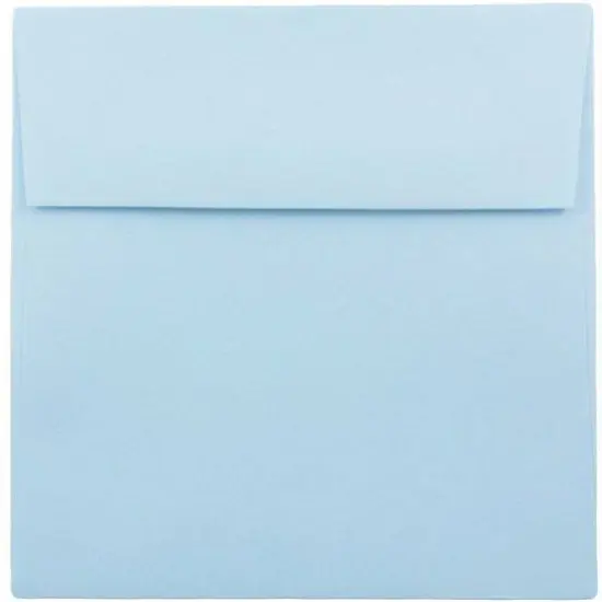 JAM Paper 7.5" x 7.5" Square Premium Invitation Envelopes, 25ct. Pastel Baby Blue {1}