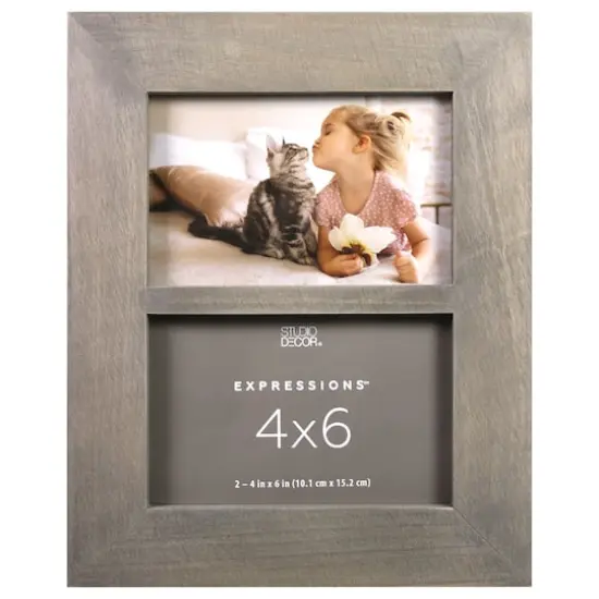 Expressions&trade; 2 Opening 4" x 6" Greige Collage Frame by Studio D&eacute;cor&reg; {1}
