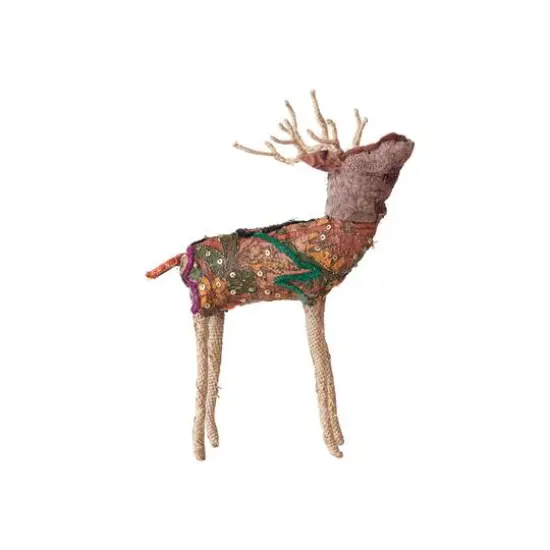 Hello Honey&reg; 9" Multicolor Embroidered Reindeer D&eacute;cor {1}