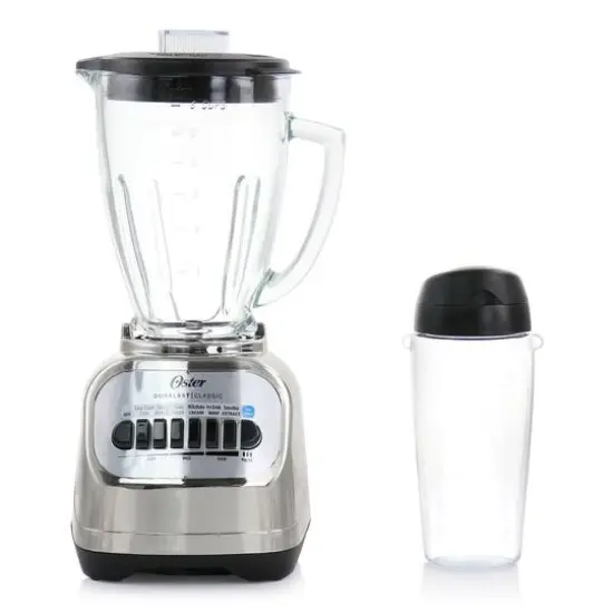 Oster Chrome 2-in-1 System 700 Watt 8-Speed 6-Cup Blender with Personal Blend-n-Go Cup {4}