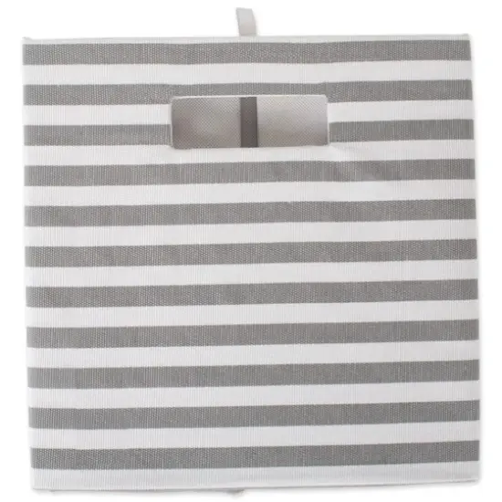 DII&reg; 13" Gray Pinstripe Storage Cube {4}