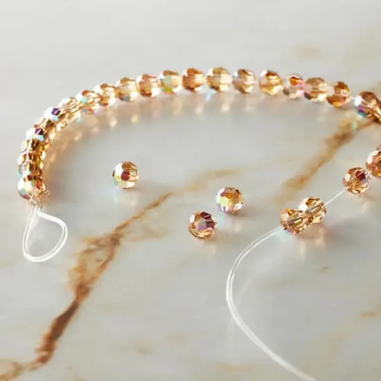 Preciosa Glass Crystal Round Beads, 4mm by Bead Landing&trade; Light Colorado Topaz AB {3}