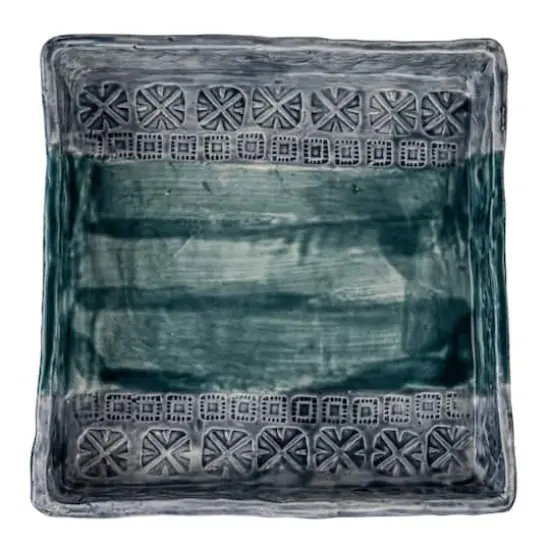 Hello Honey&reg; 7.5" Blue Coastal Stoneware Napkin Holder {8}