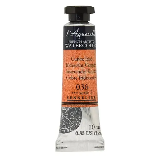 Sennelier French Artists' Watercolor, 10mL 036 Iridescent Copper {1}