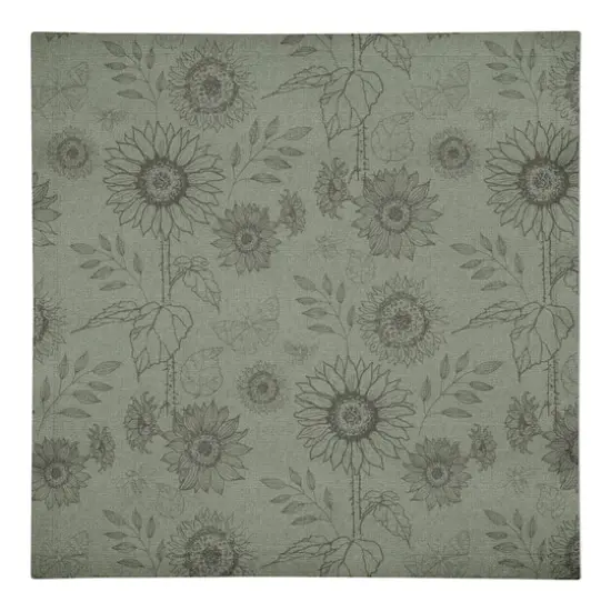 Sunflower Icons Cotton Twill Napkin Green {1}