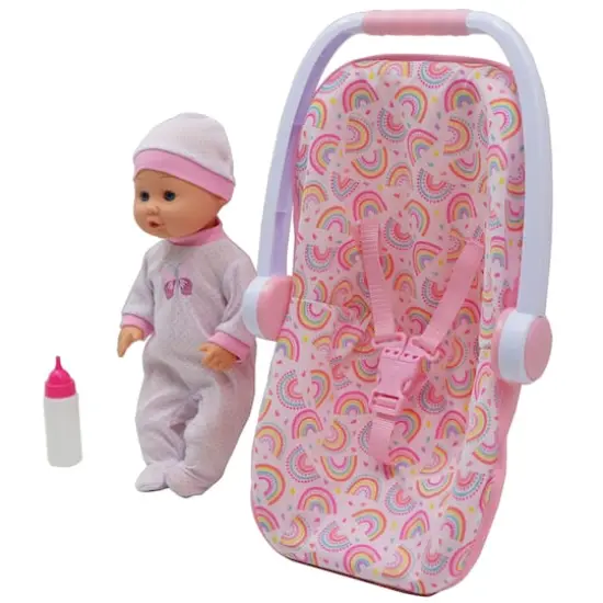 Dream Collection 16" Baby Doll with Toy Carrier {5}