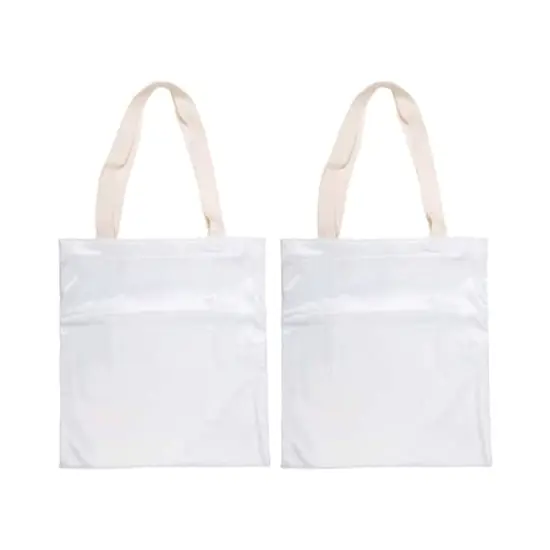 Craft Express 2ct. Sublimation Glitter Tote Bags {1}