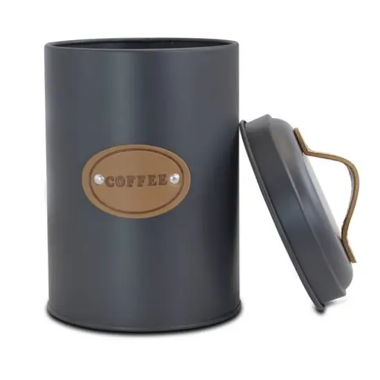 MegaChef Kitchen Food Storage & Organization Gray 5-Piece Canister Set {7}