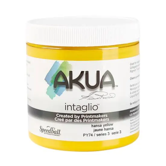Akua&reg; Intaglio&reg; Ink, 8oz. Hansa Yellow {1}