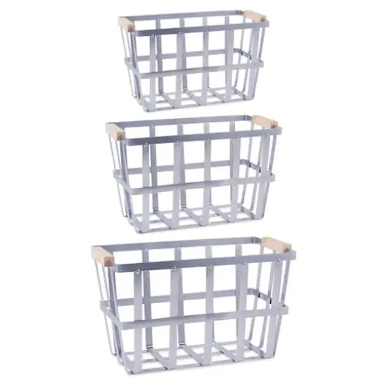 DII&reg; Galvanized Metal Urban Modern Basket Set {1}