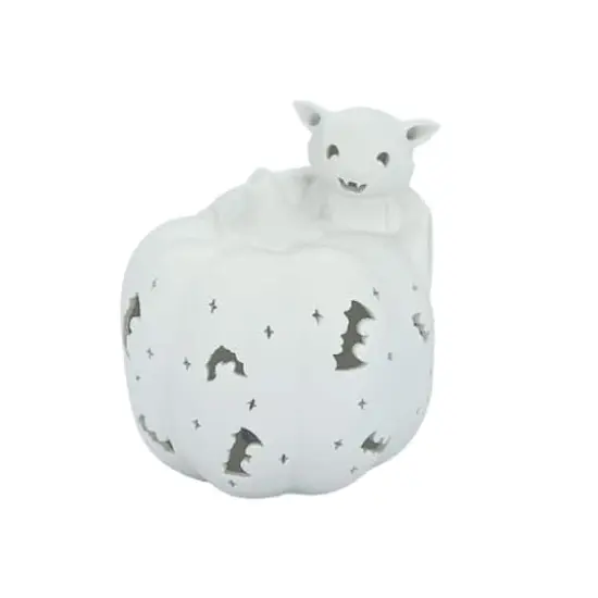 6.75" DIY Ceramic LED Pumpkin & Bat D&eacute;cor by Make Market&reg; {1}