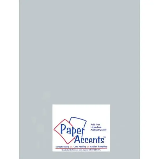 PA Paper&trade; Accents Pearlized 8.5" x 11" 92lb. Cardstock, 25 Sheets Slate {1}