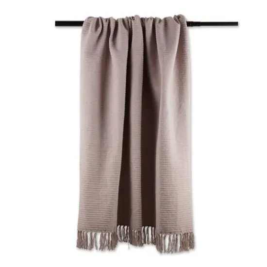 DII&reg; Dusty Lilac Solid Ribbed Throw {4}