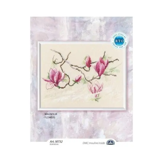 RTO Magnolia Flowers 1 Cross Stitch Kit {4}