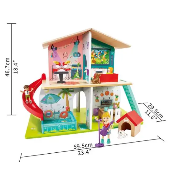 Hape Rock & Slide Dollhouse Set {4}