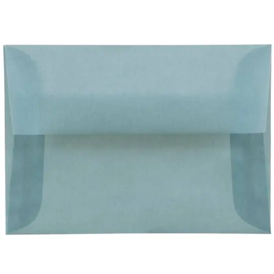 JAM Paper A1 Ocean Blue Translucent Vellum Invitation Envelopes 25ct. {1}