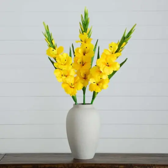 45" Yellow Gladiolus Flower Stems, 3ct. {3}