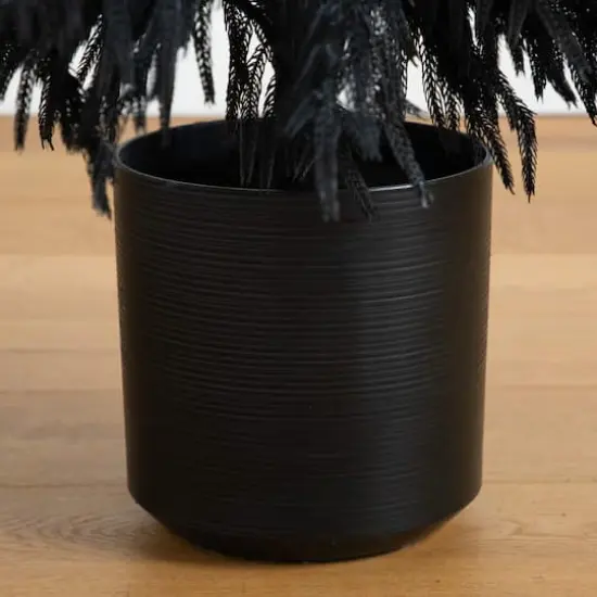 6ft. Artificial Halloween Real Touch Black Norfolk Pine Christmas Tree with Natural Look {5}