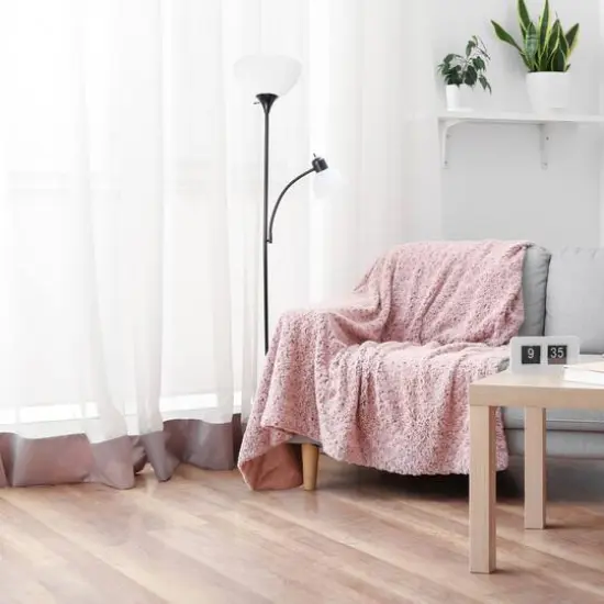 Creekwood Home Essentix 71.5" 2 Light Metal Floor Lamp Black {6}