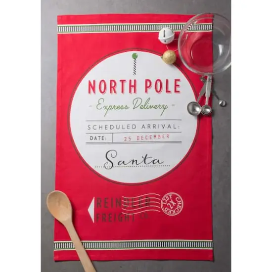DII&reg; North Pole Holiday Printed Dishtowel Set {6}