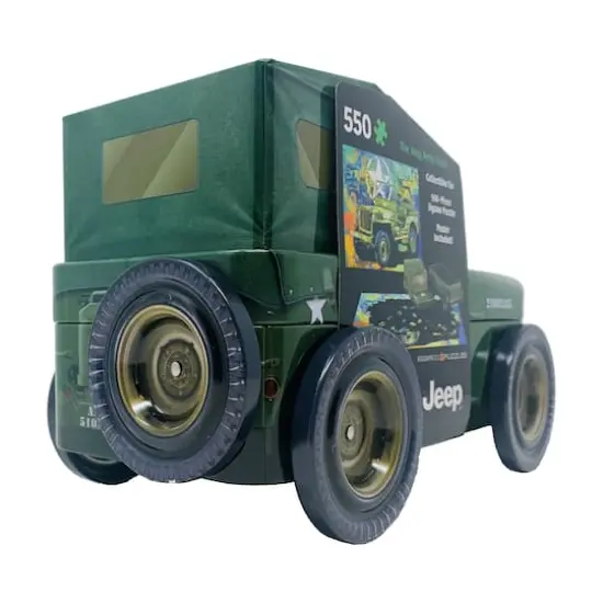 The Jeep Army Truck Collectible Shaped Tin Puzzle: 550 Pcs {6}