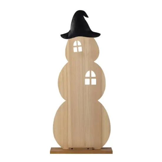 Glitzhome® 35"H Halloween Wooden Pumpkin Haunted House Porch Decor {8}