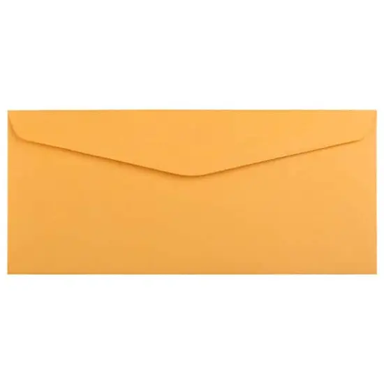 JAM Paper 4.125" x 9.5" Brown Kraft Manila Business Envelopes, 100ct. {1}