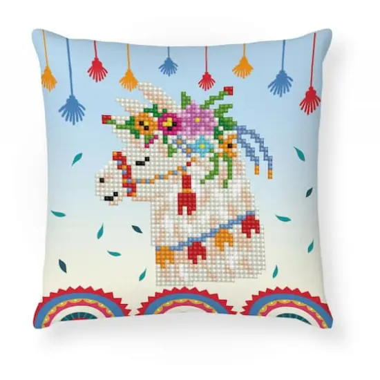 Diamond Dotz® Llama Party Diamond Painting Mini Pillow Artwork Kit {1}