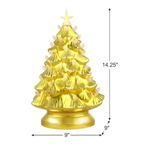 Mr. Christmas 14" Gold Shatterproof Nostalgic Tree {4}