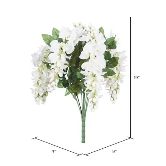 Artificial White Wisteria Bush {7}