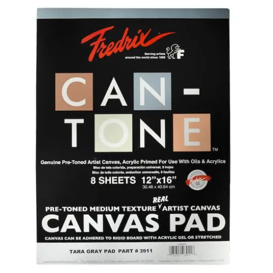Fredrix Creative Series 12" x 16" Can-Tone Canvas Pad {1}