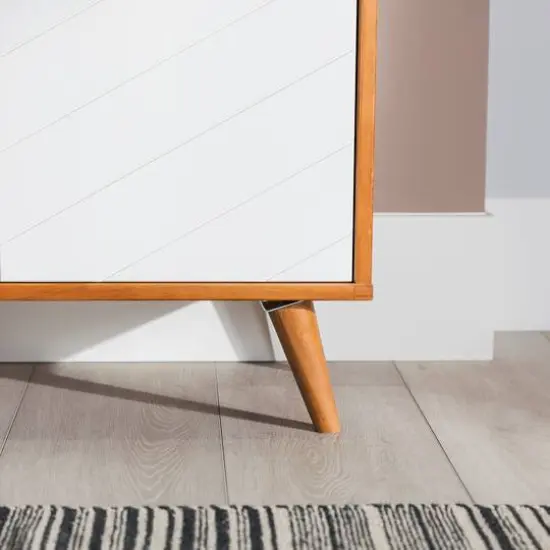 Walker Edison Chevron 2 Door Accent Cabinet {6}