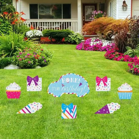 Kate Aspen&reg; Rainbow Birthday Yard Sign Set {4}