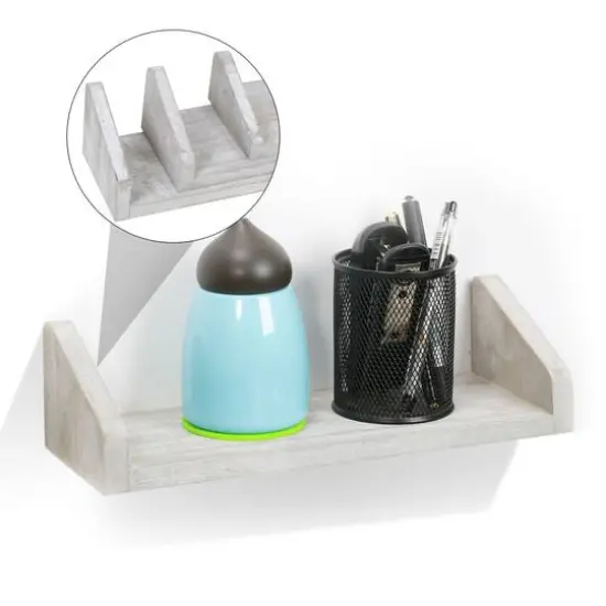 NEX&trade; Rustic Gray Floating Shelves Set {5}