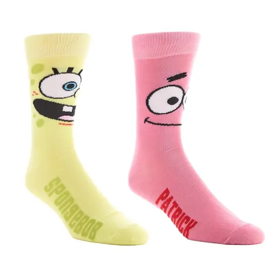 Spongebob & Patrick Crew Sock Set {3}