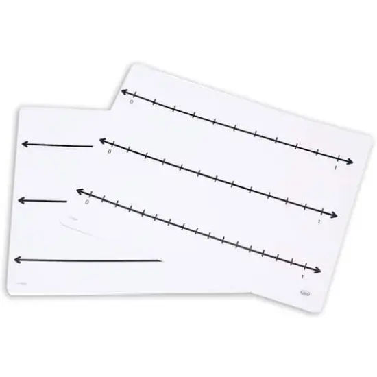 Didax Write-On Wipe-Off Fraction Number Line Mats, 10ct. {1}